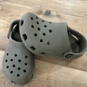 Kids Gray Crocs size 8